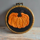 Pumpkin on black background