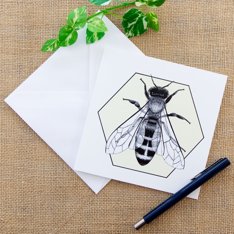 Honey Bee Greetings Card Birthday Card for Bee Keepers
