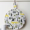 Round Woodland Foxes Chopping Board