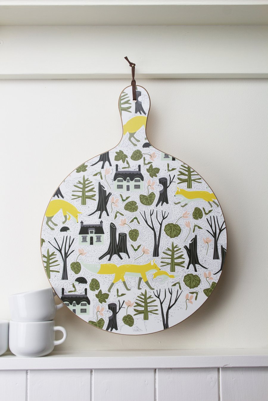 Round Woodland Foxes Chopping Board