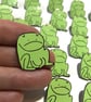 Green Frog Enamel Pin Badge  - Image 2