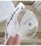 Husband Memorial Round Feather Bauble, In Memory of Husband, Round Glass Christm - Image 2
