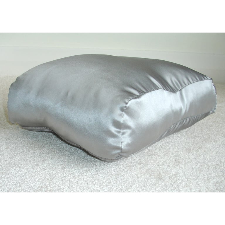 Tempur Orignal Travel Neck Pillow Cover Orthopaedic Mulberry Silk Grey