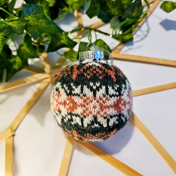 Hand Knit Fair Isle Bauble