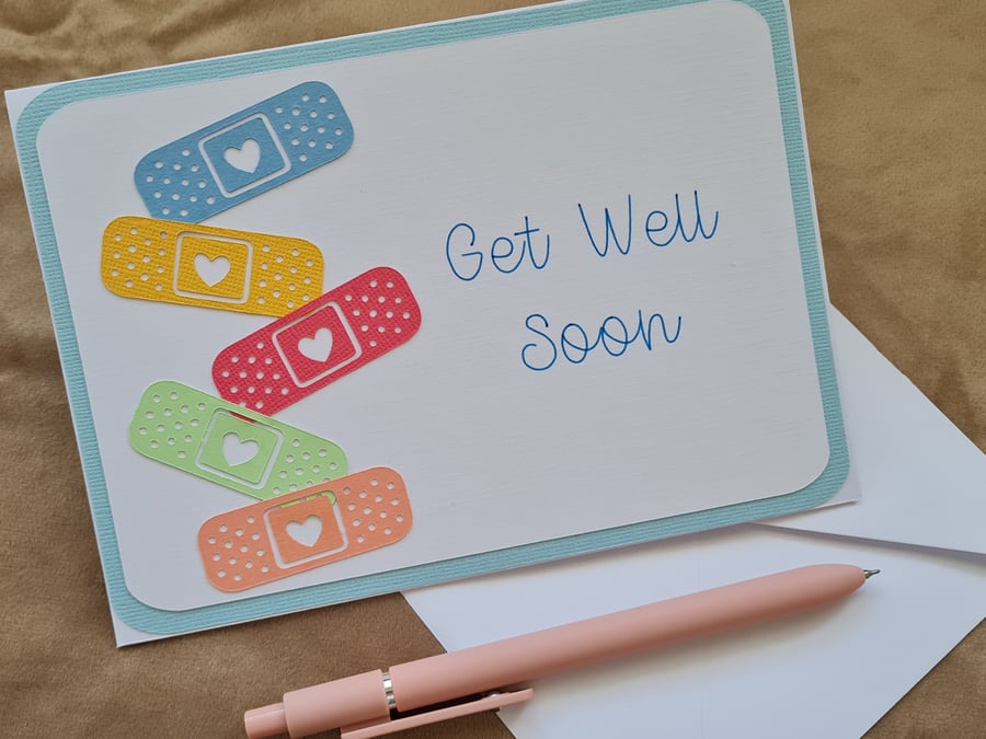 Get Well Plasters Card