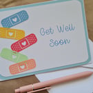 Get Well Plasters Card