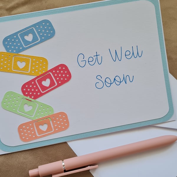 Get Well Plasters Card