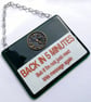 Handmade Fused Glass Back In 5 Five Minutes Hanging Picture - Door Sign - Image 4