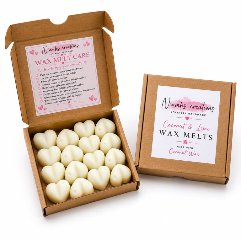 Coconut & Lime Highly Scented Wax Melts, VeganCruelty Free, Handmade in the UK