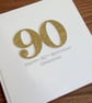 Handmade 90th birthday card - personalised with any age and message - Image 3