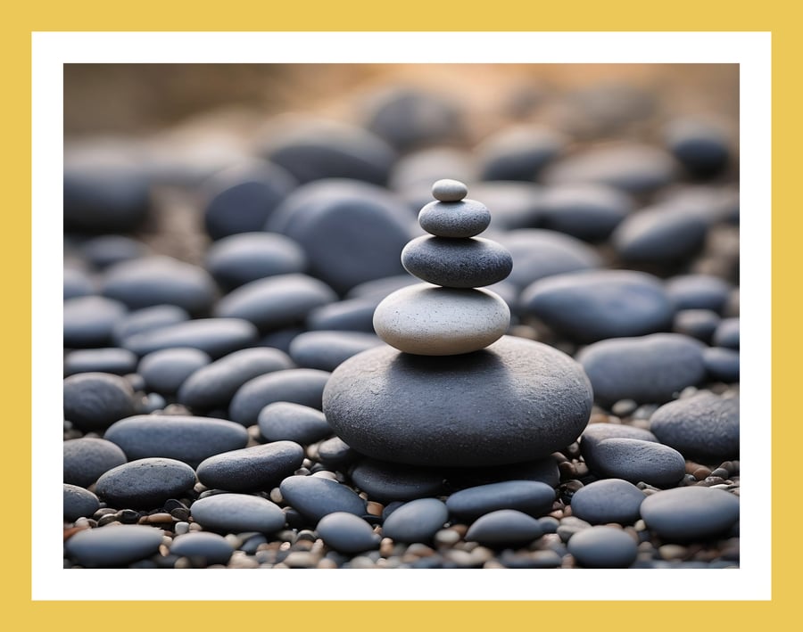 Zen Stones Greeting Card A5