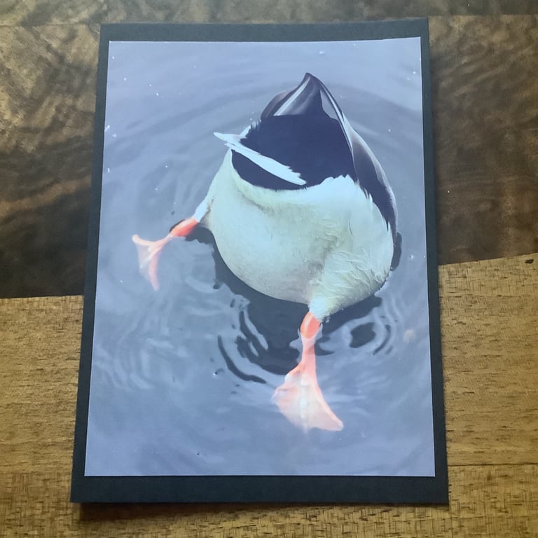 Handmade photo card 'Bottoms Up'