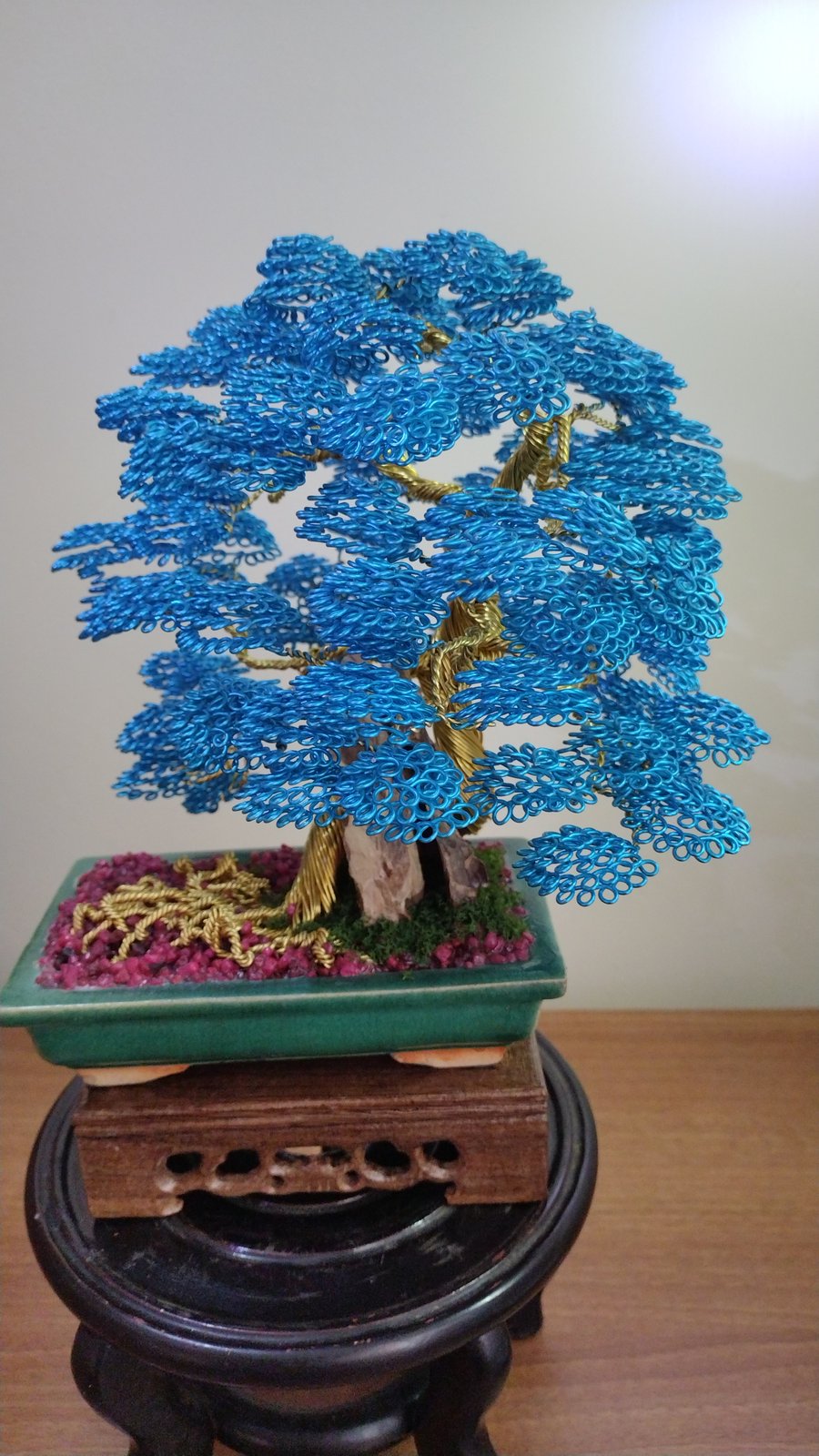 Gnarled old bonsai tree on a piece of dragon stone 