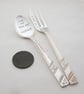 Coffeespoon and cakefork set, slight second, handstamped vintage - Image 3