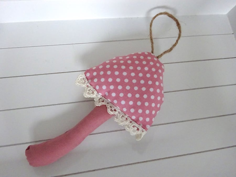 pink toadstool hanger