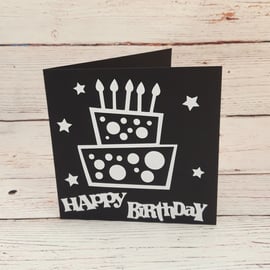 Birthday Card, Simple Happy Birthday Card, For him or her, plain, fun card