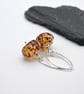 leopard print lampwork glass earrings - Image 3