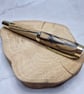 Hand Turned Wooden Fountain Pen - Spalted Beech - Image 4