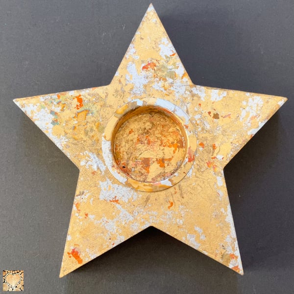 Wooden Star Tealight Holder