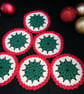 Christmas Coasters Crochet  A Set of 6  - Image 1