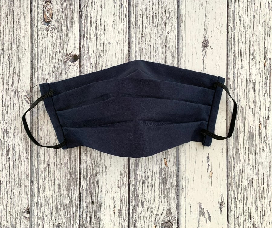 Navy Fabric Face Mask