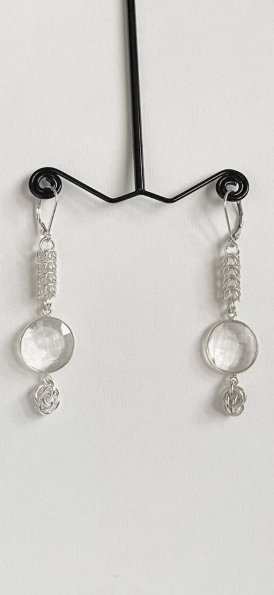 Sterling Silver Clear Quartz Earrings