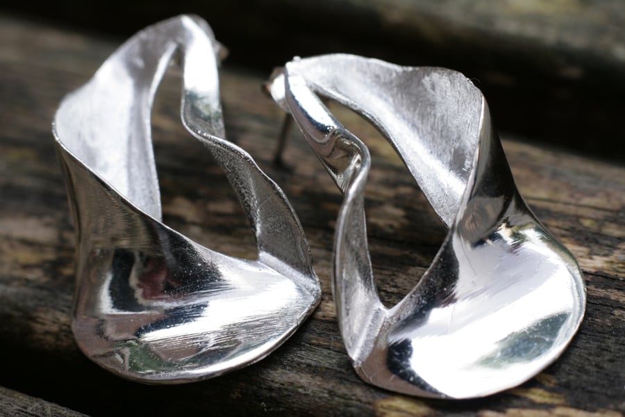  Silver Stud Earings, Sterling Silver Earrings, Silver Earrings