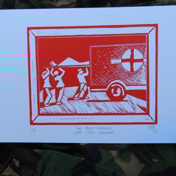 'The Night Arrivals' (after CRW Nevison) - Red edition (edition of 4)