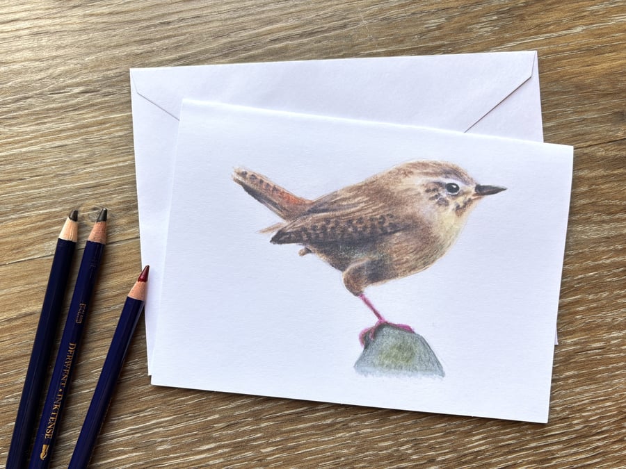 European Wren Greeting Card - Blank