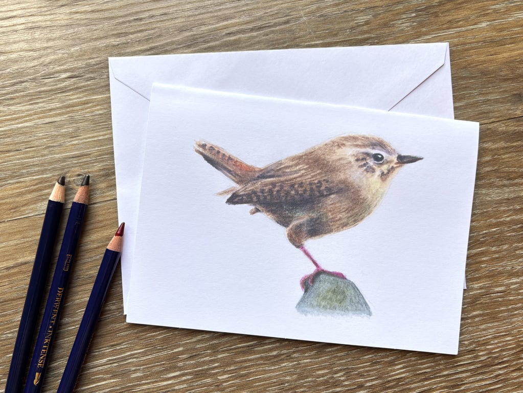European Wren Greeting Card - Blank