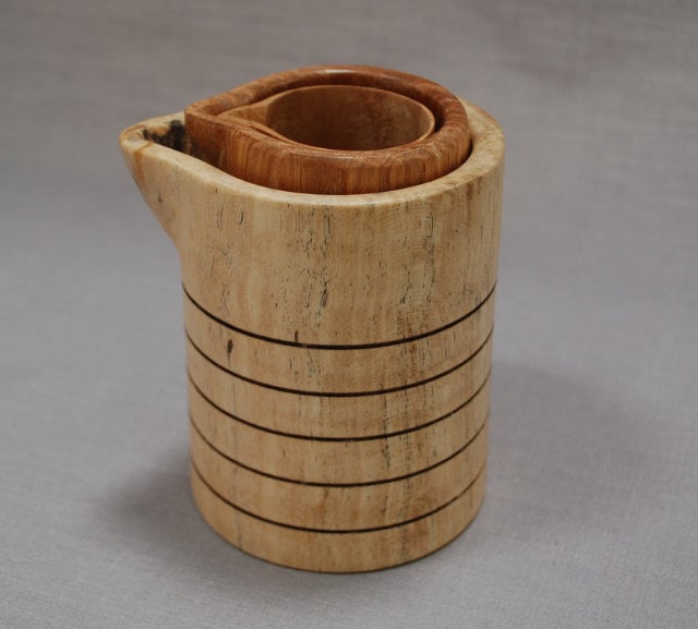 Trio of Tiny Jugs for Treen Collectors