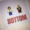 BOTTOM - BBC SITCOM - FRAMED CUSTOM MINIFIGURES 