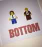 BOTTOM - BBC SITCOM - FRAMED CUSTOM MINIFIGURES  - Image 1