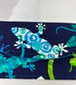 Gecko card case, Lizard travel pass holder, Handmade - Image 9
