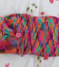 Doll Sleep Bag And Hat Hand Knitted In A Multi Coloured Yarn (A125) - Image 4