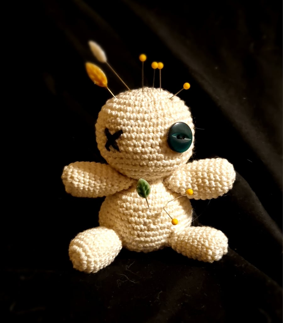 Voodoo Doll crocheted pin cushion
