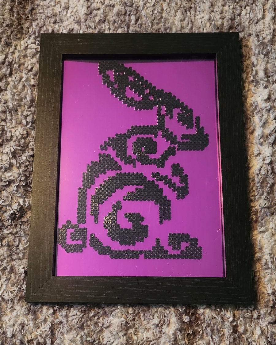 Framed tribal style rabbit 