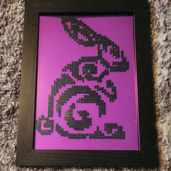 Framed tribal style rabbit 