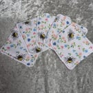 Reusable Makeup Wipes - White Bees