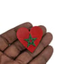 Moroccan flag earrings, love Morocco,  loveheart jewellery, african queen,   - Image 3