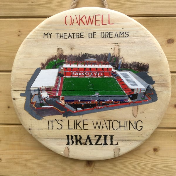 Barnsley FC wall decoration.