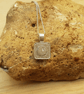 Tiny Square amethyst pendant necklace  - Image 4