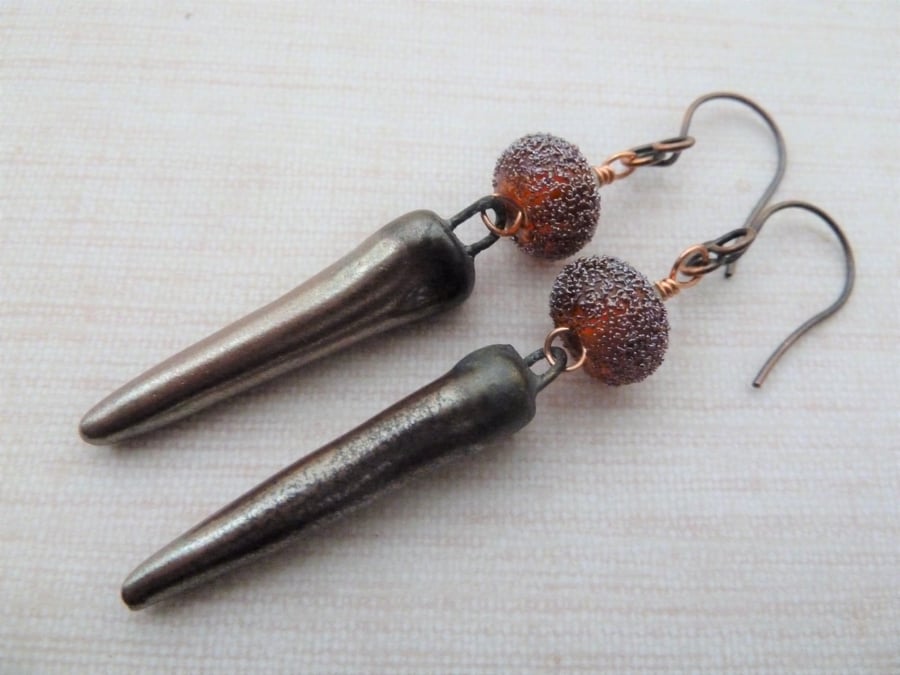 bronze copper spikes
