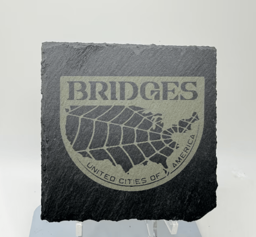 Death Stranding United Cities Of America Laser Etched Coaster