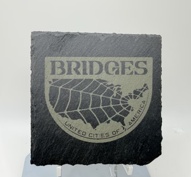 Death Stranding United Cities Of America Laser Etched Coaster