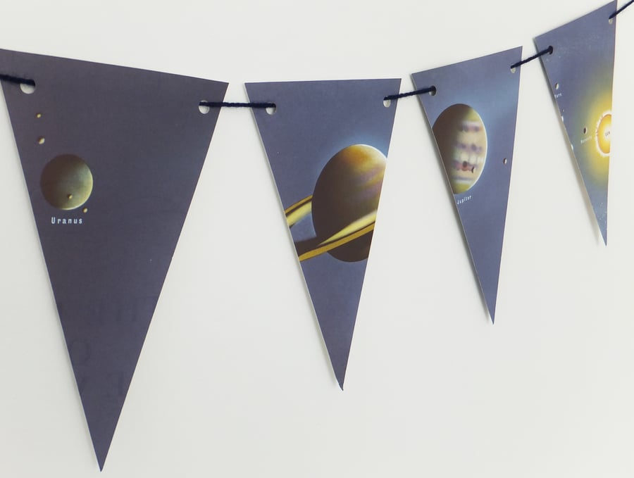 Solar System Bunting, Sun Bunting, Planets Garland, Eco-friendly garland 