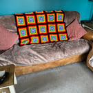 Rainbow blanket, granny square crochet