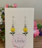 Yellow Tulip Dangle Earrings, Enamel Floral Charms, Handmade Jewellery - Image 6