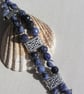 Blue Sodalite Gemstone Chunky Chakra Beaded Bracelet "Harmony" - Image 3
