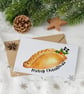 Cornish Pasty Merry Christmas Card, Cornish Christmas, Cornwall - Image 2